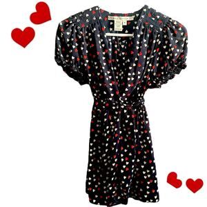 NWT Max Studio Heart Navy Valentine’s Day blouse Size Medium